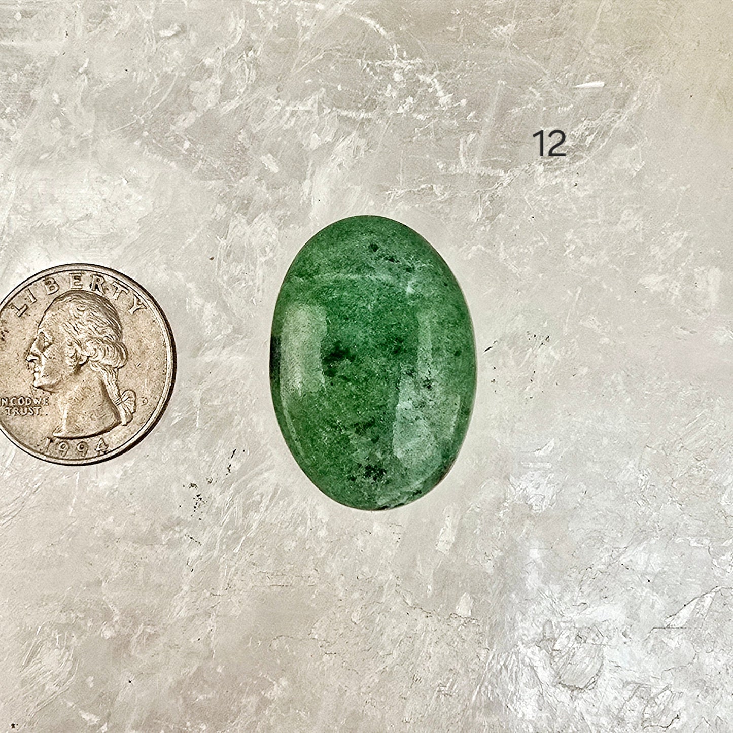 Ruby Zoisite - Anyolite - Crystal Oval Cabochon - You Choose variant 12 labeled with quarter for size reference