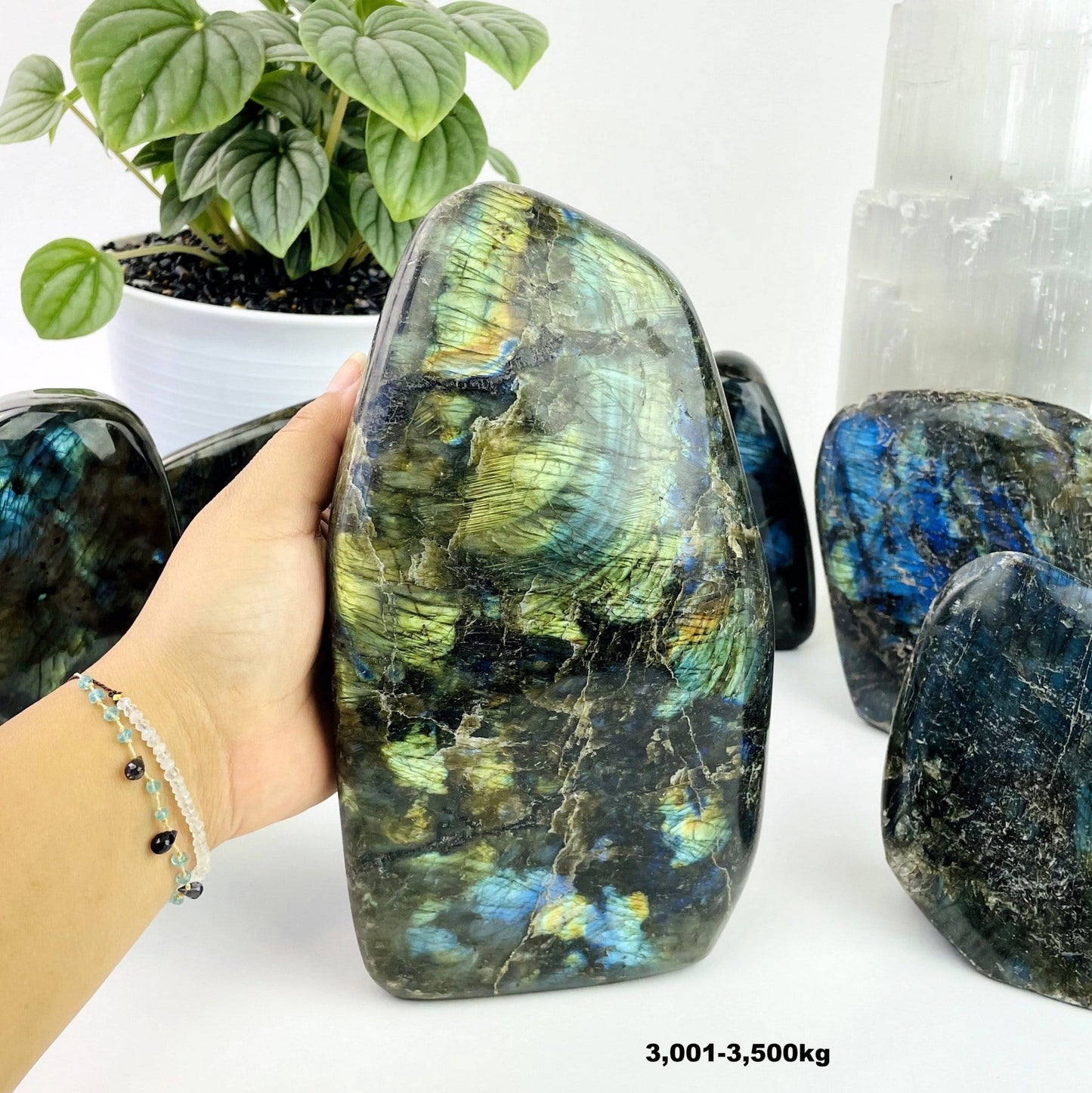 Labradorite Cut Base - Polished Stone - BY WEIGHT