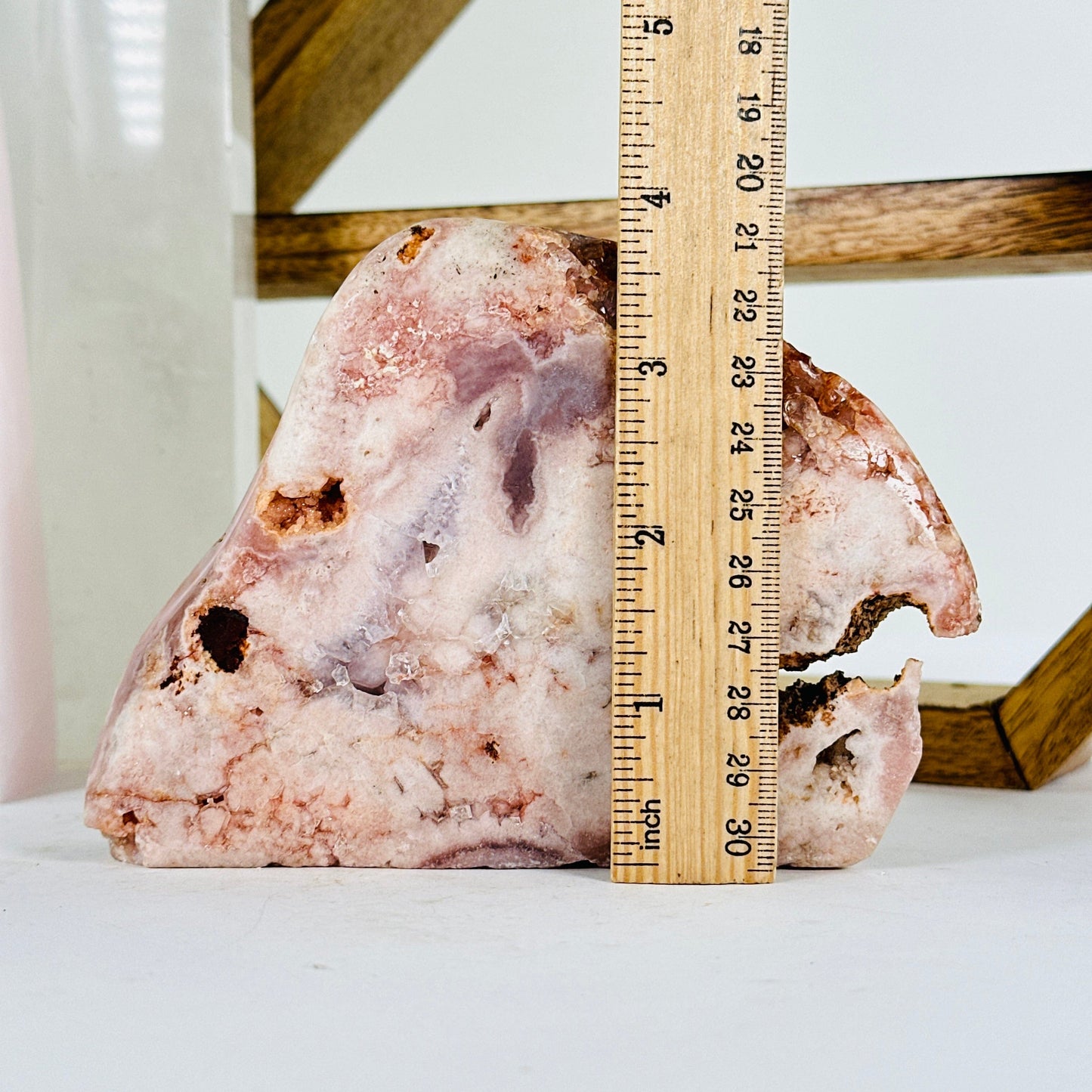 amethyst with decorations in the background
