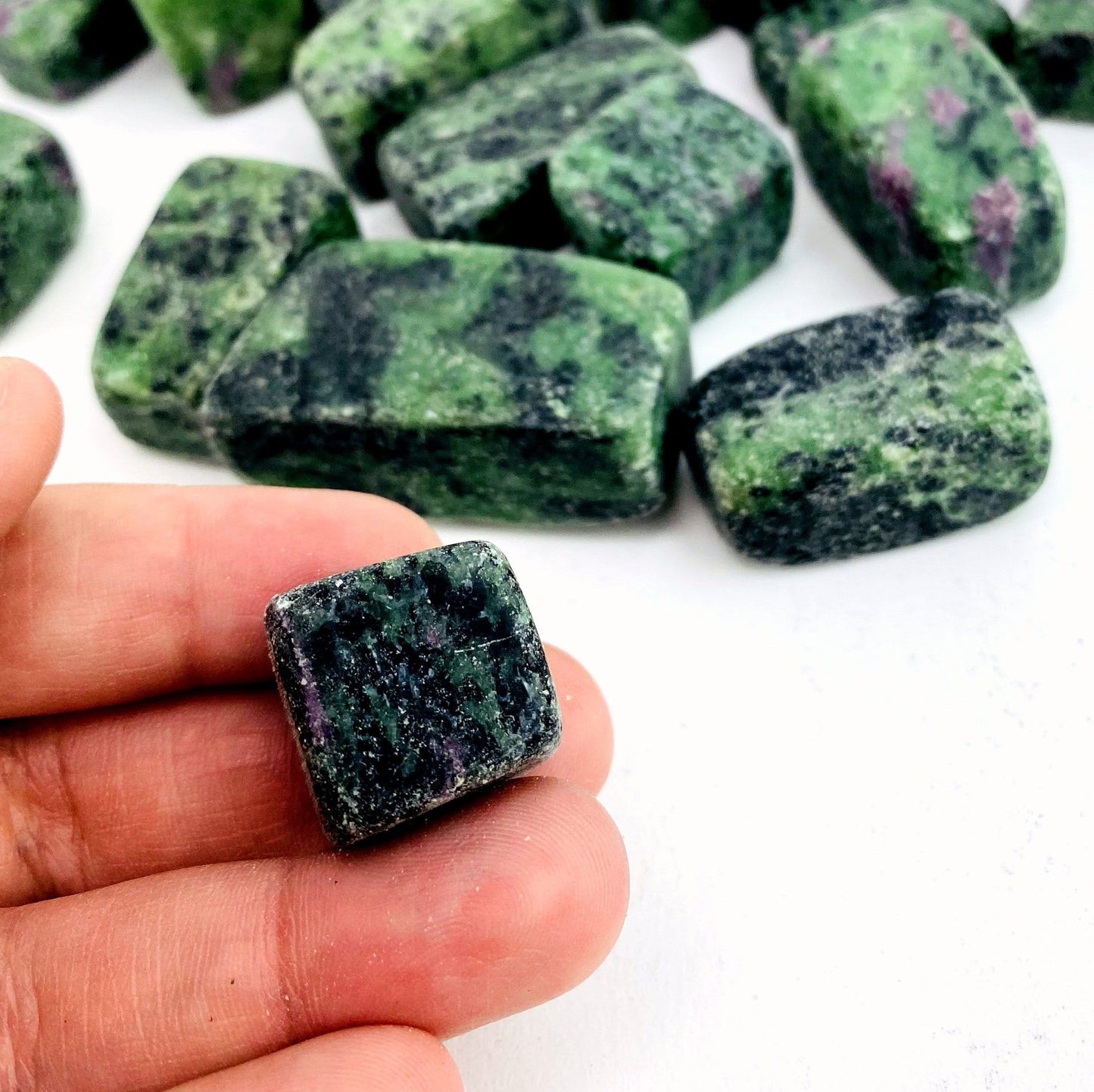 Ruby Zoisite Cubed Tumbled Stones - 0.5 lb or 1.0 lb