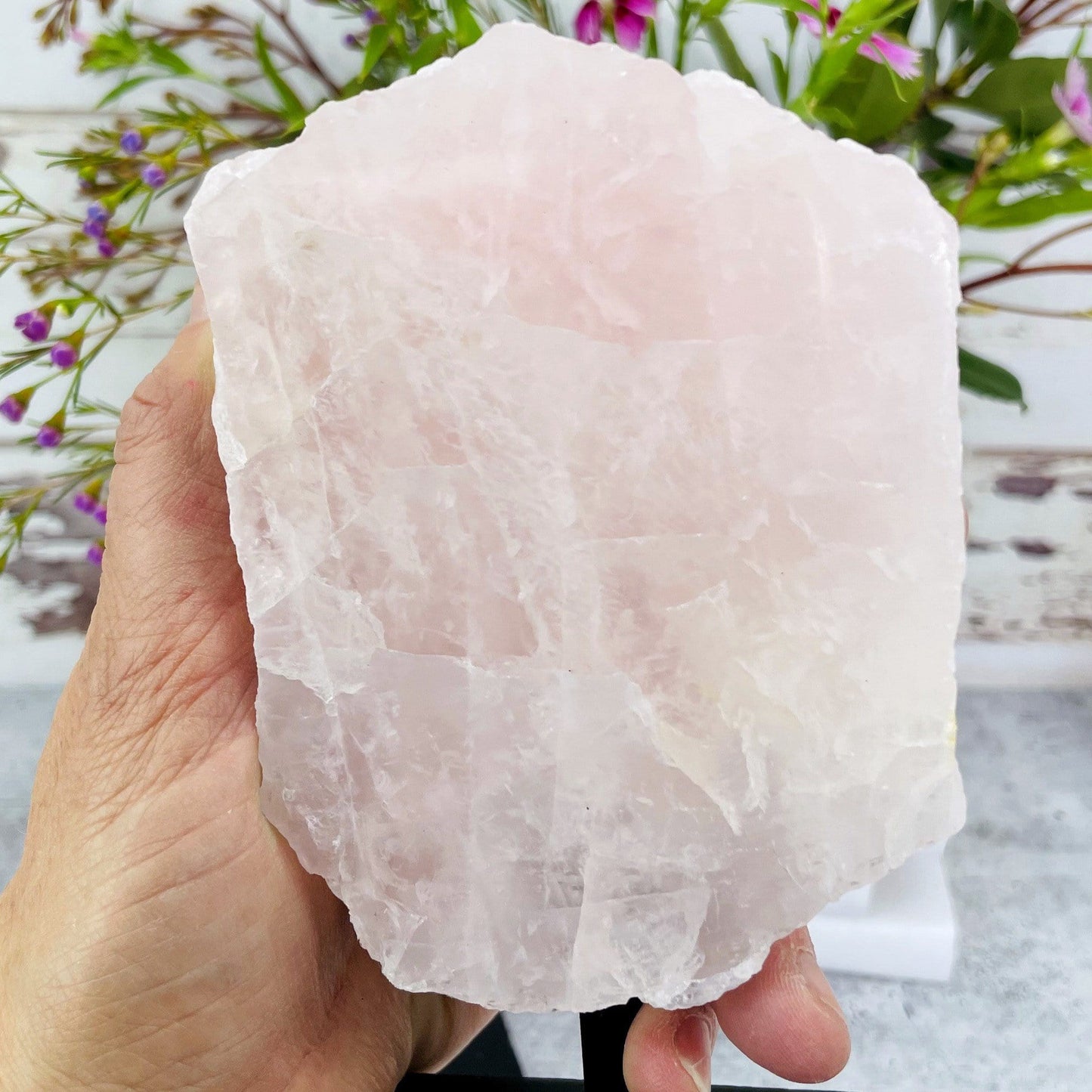 close up of rose quartz