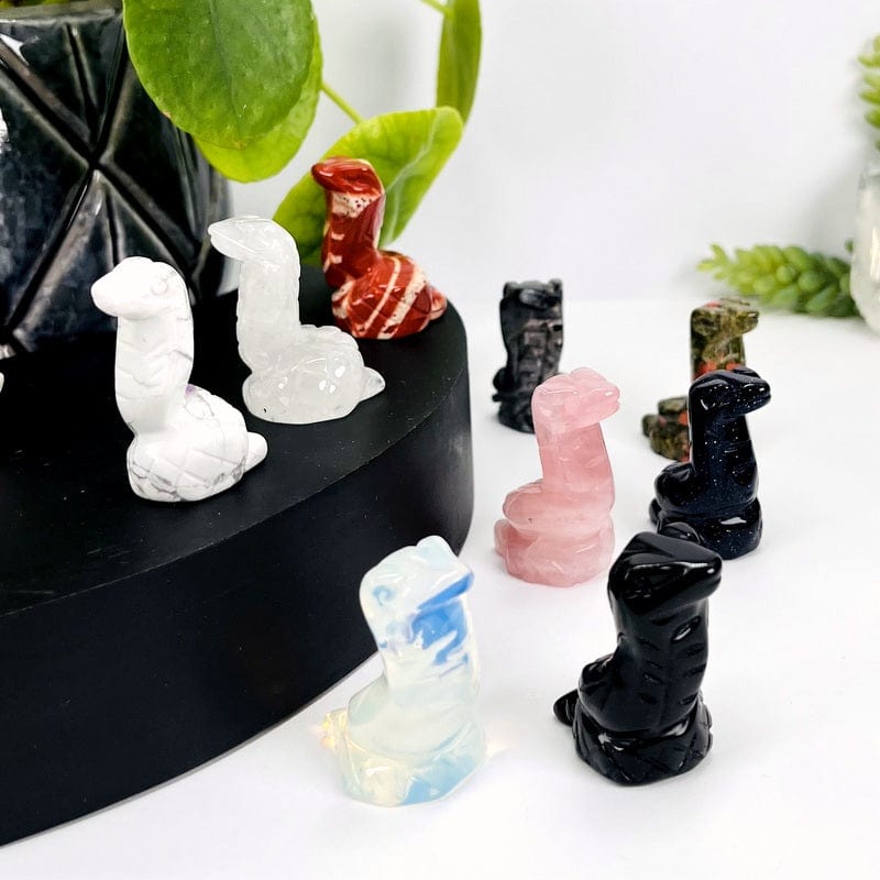 Gemstone Snakes displayed to view variation