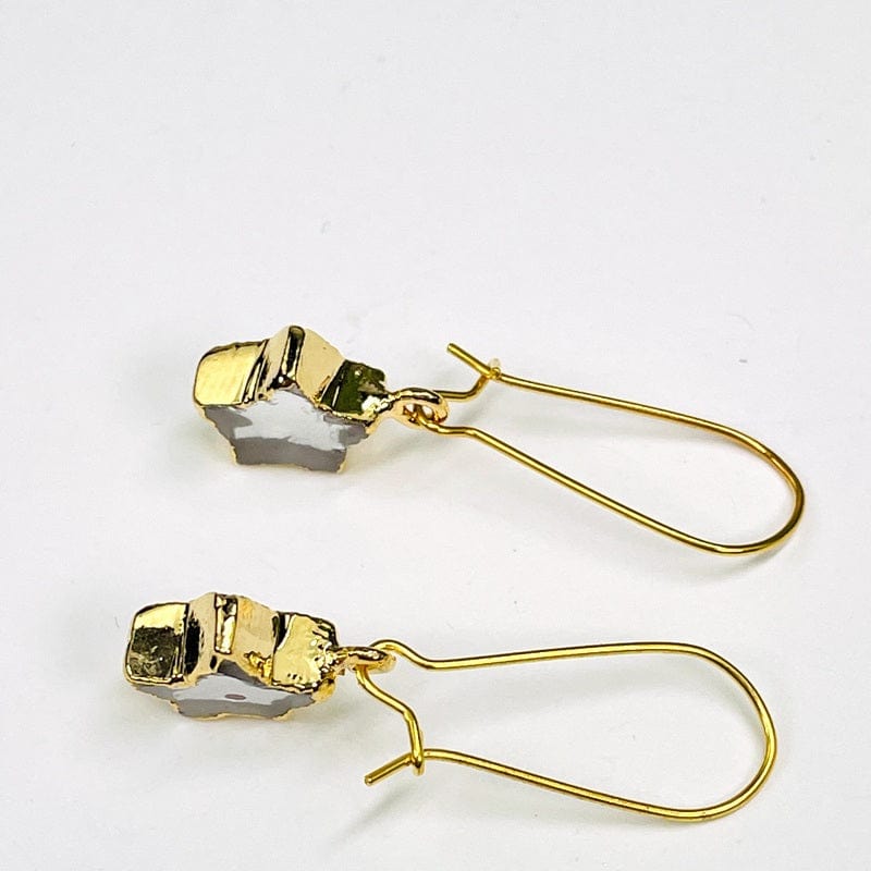 close up of the star earrings and earring loop