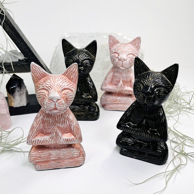 multiple buddha cats displayed to show the differences in the colors