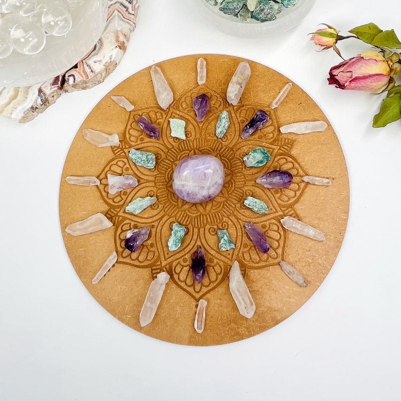 mandala grid set up as home decor
