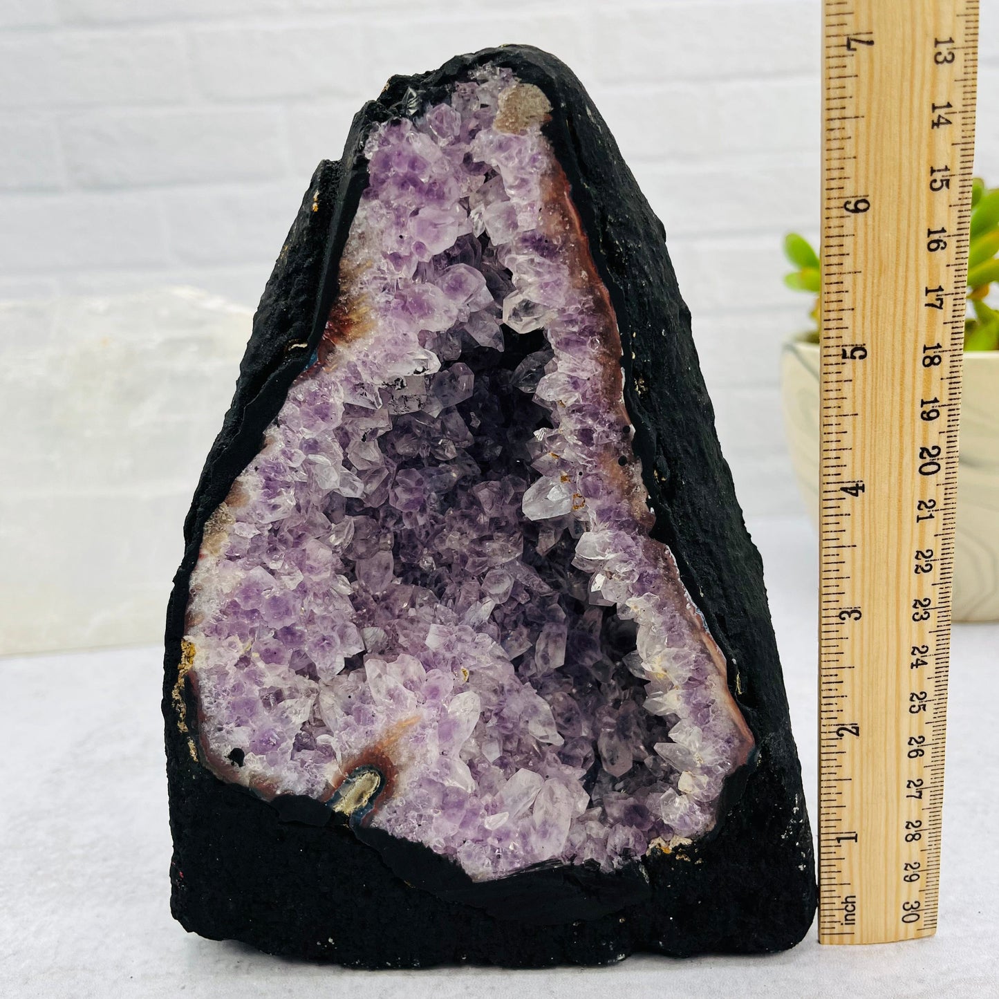 Amethyst Cathedral Geode Crystal - OOAK - With Measurements