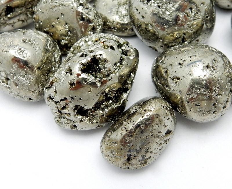 close up of details on pyrite stone