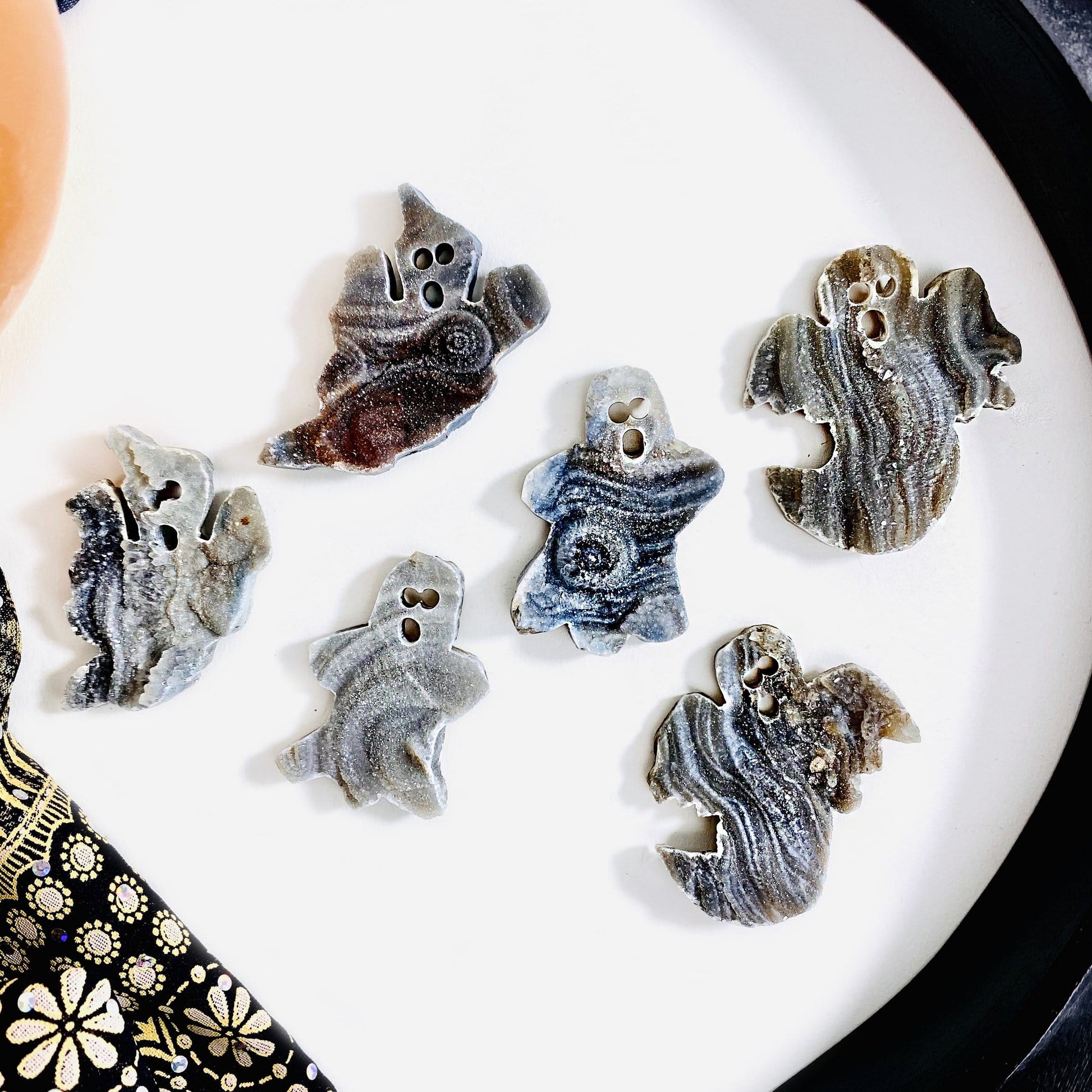Chalcedony Ghost Cabochons 