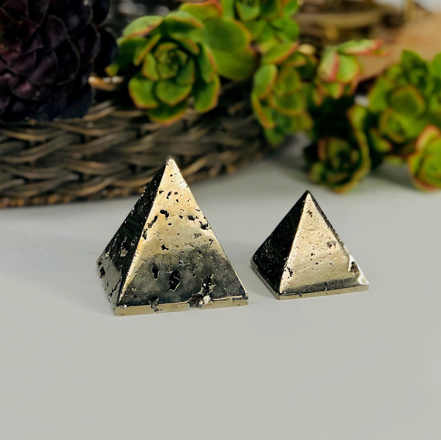 Pyrite Pyramid Stones - By Weight Crystal Pyramid