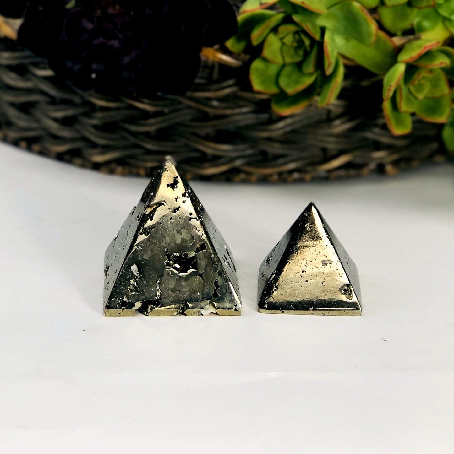 Pyrite Pyramid Stones - By Weight Crystal Pyramid