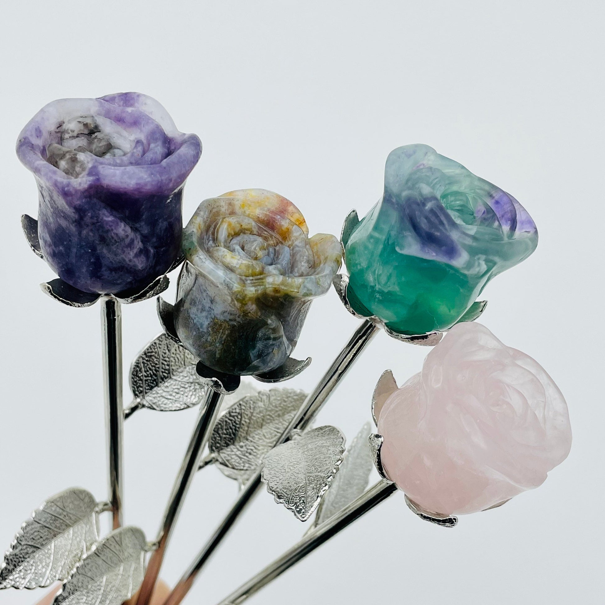 close up of the carved details on the roses 