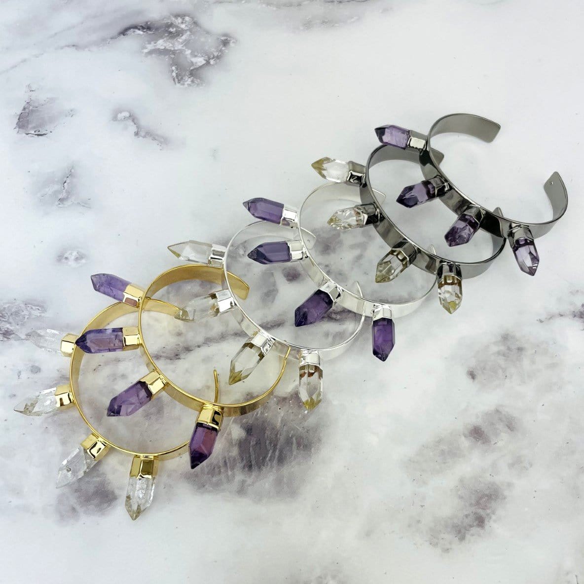 spike bracelet displayed to show thickness