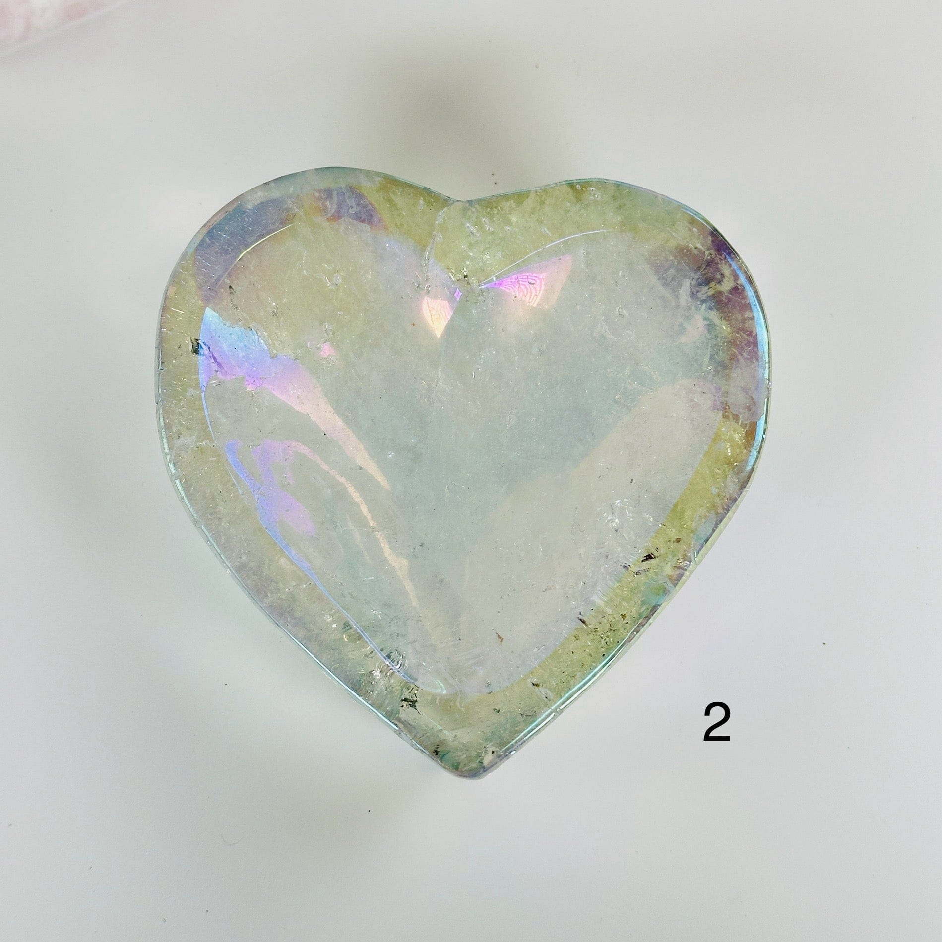 crystal quartz with decorations in the background