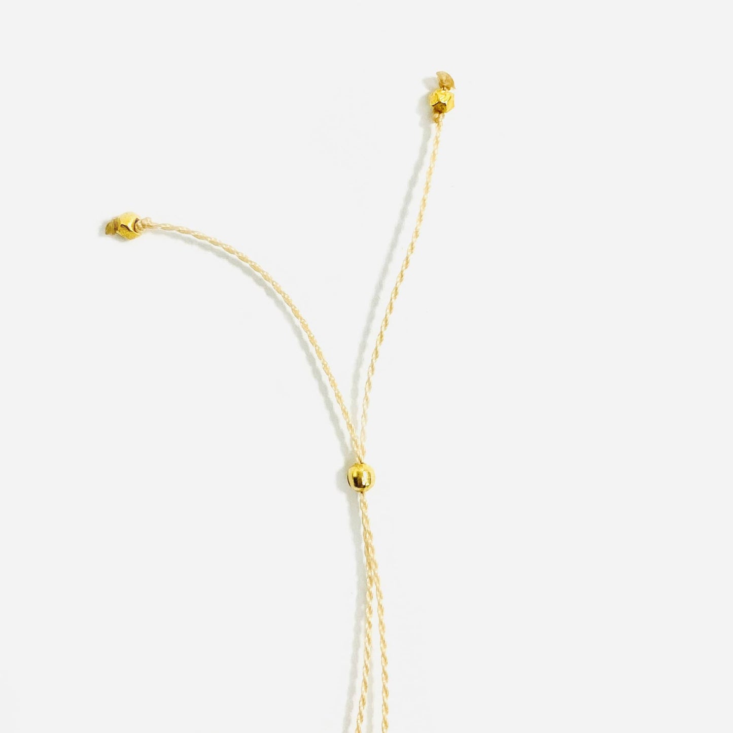 Gemstone Drop Bead Finished Necklace back showing closure bead that is adjustable