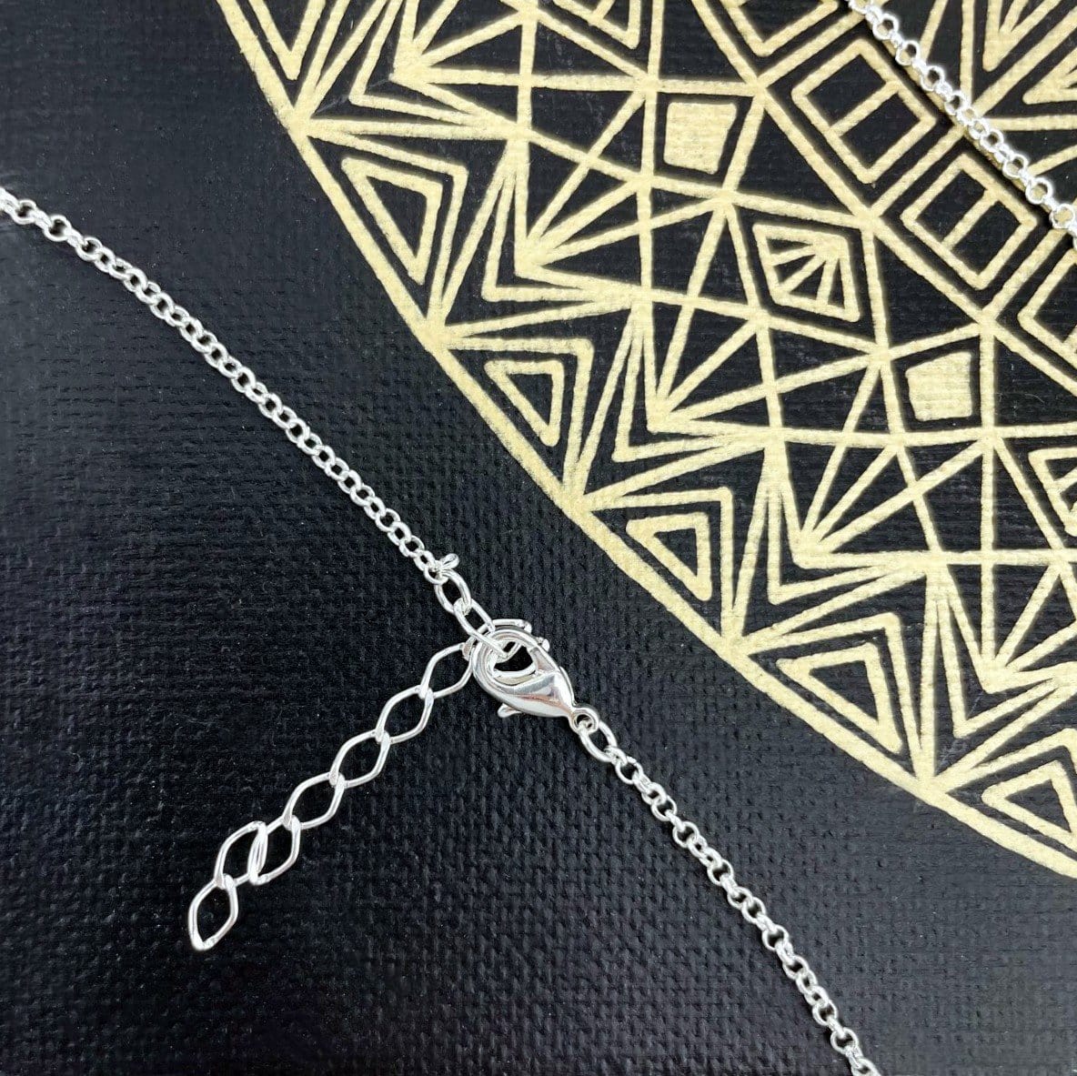Up close shot of clasp on Healing Stone Necklace