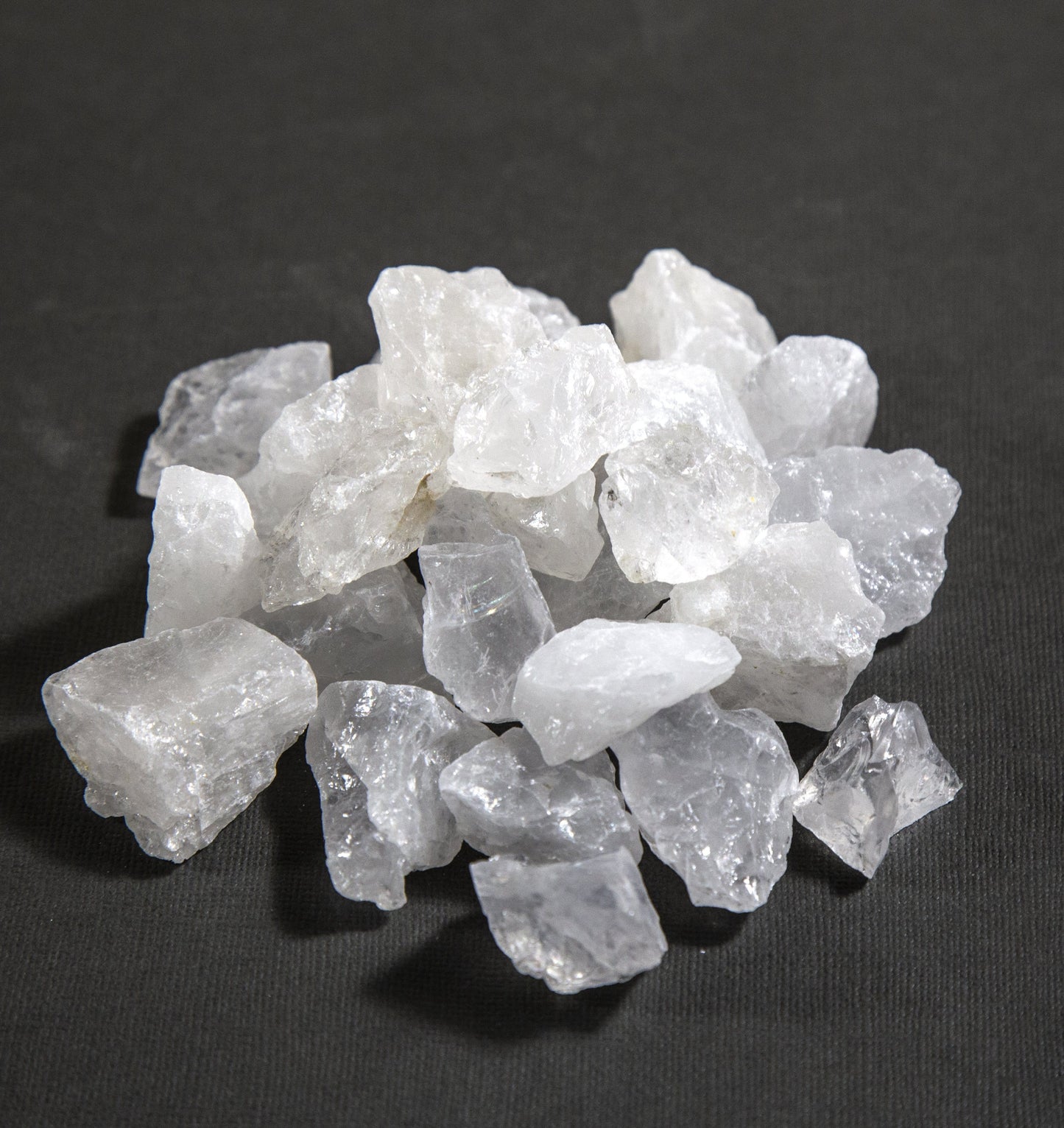 rough crystal stones in a pile