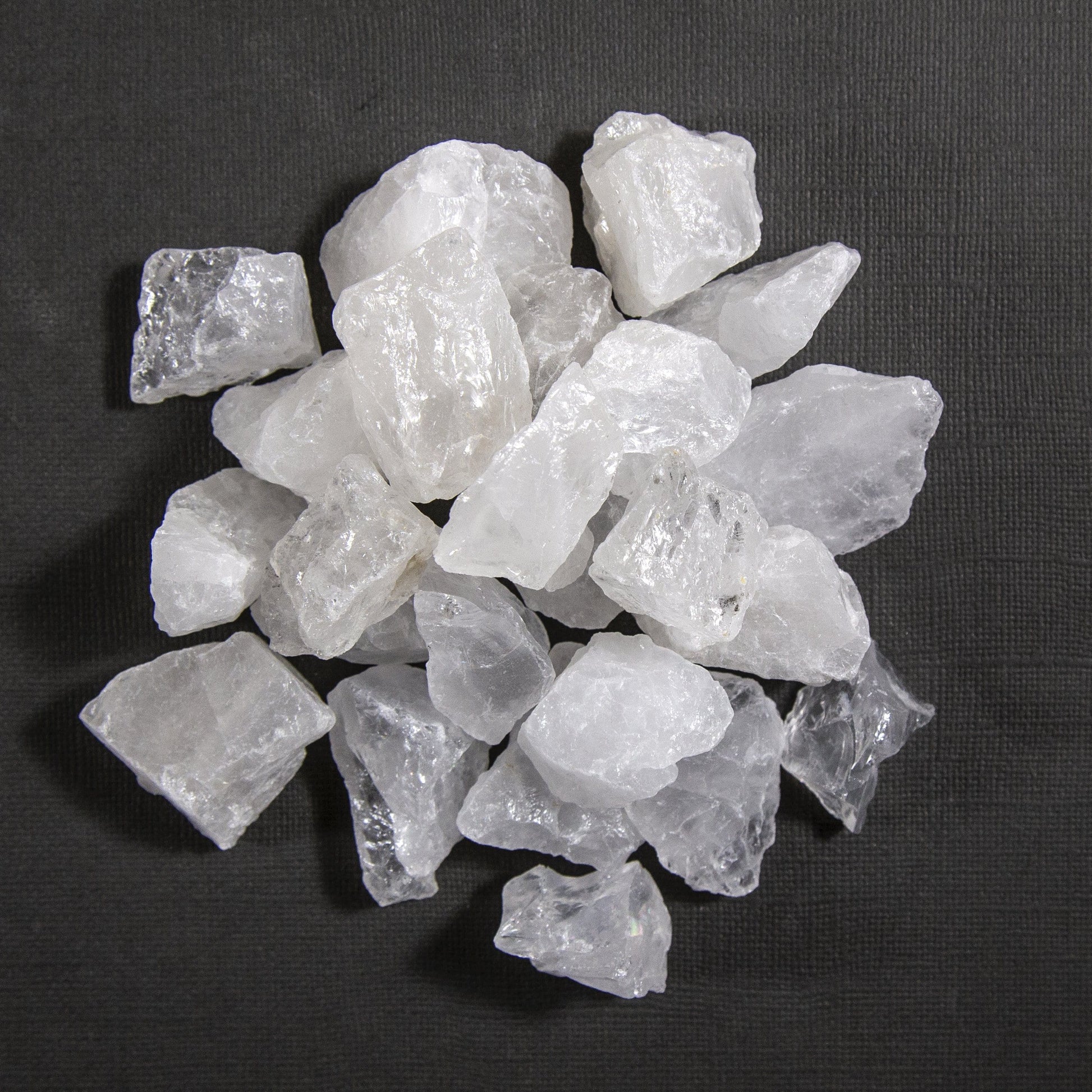 close up of rough crystal stones in a pile