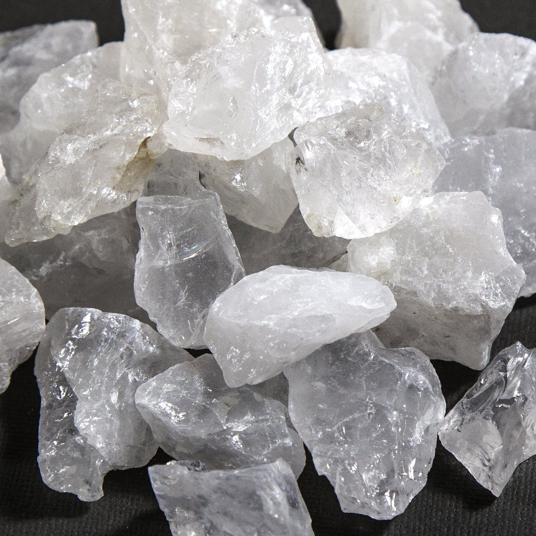 close up of rough crystal stones