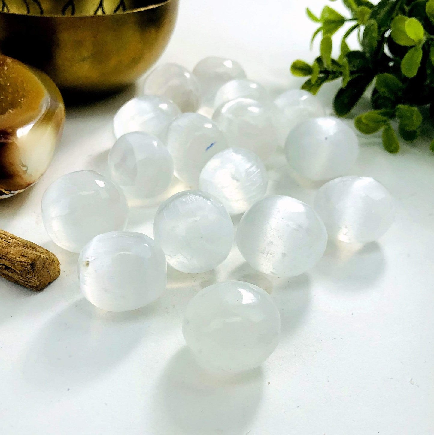 Selenite Tumbled Freeform stones