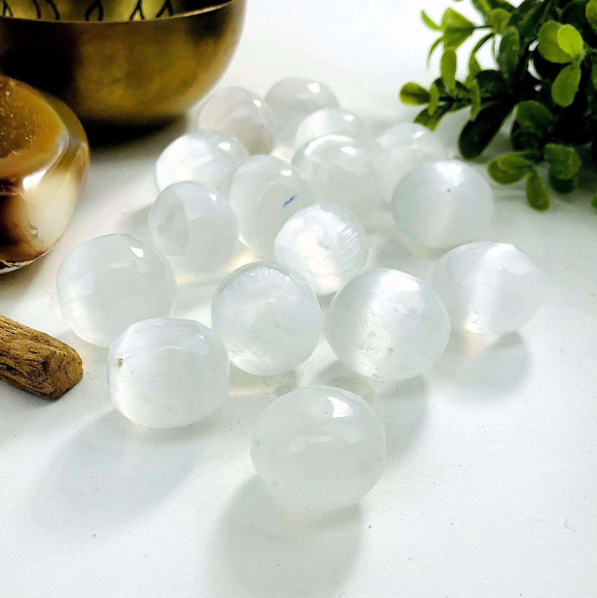 Selenite Tumbled Freeform stones