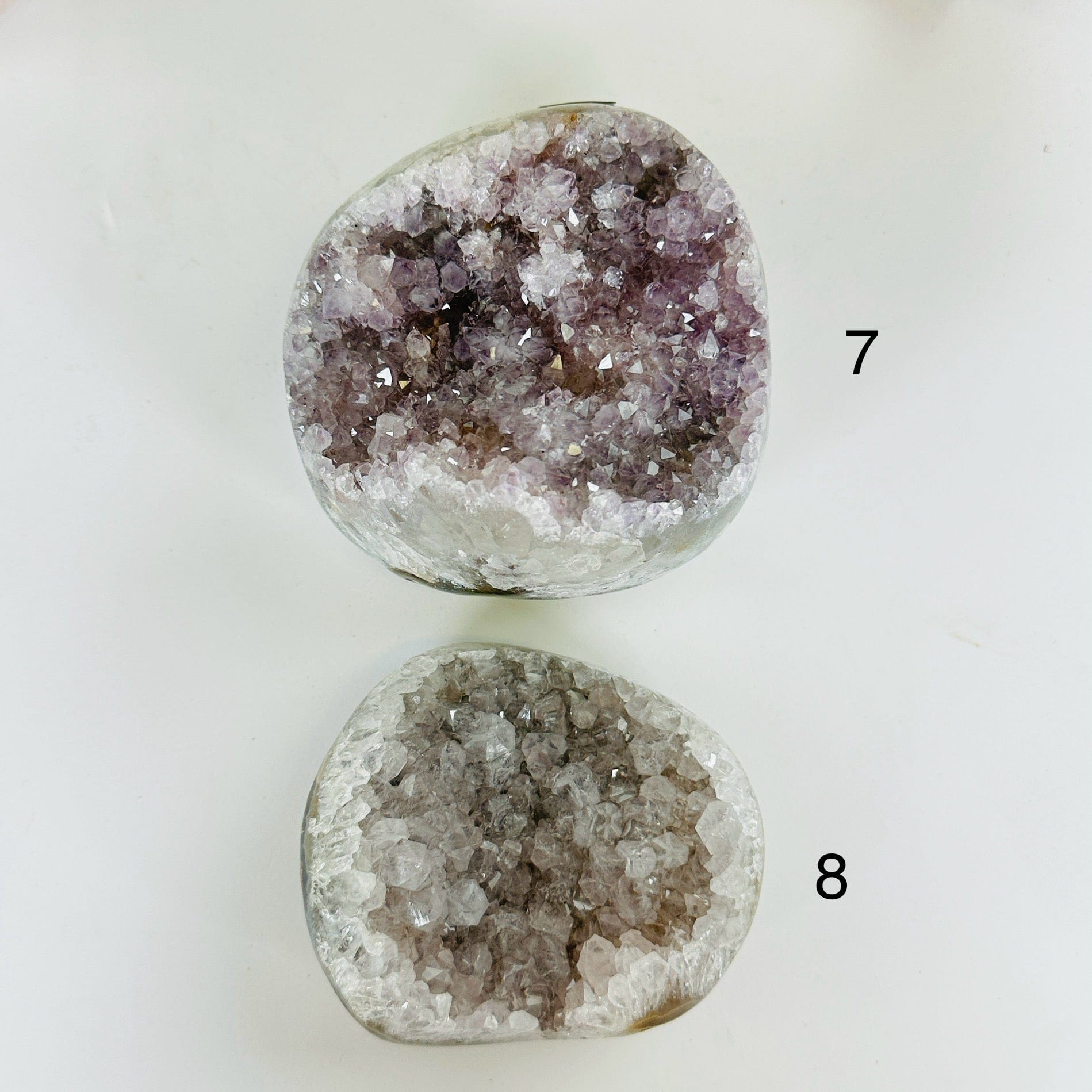 amethyst with decorations in the background