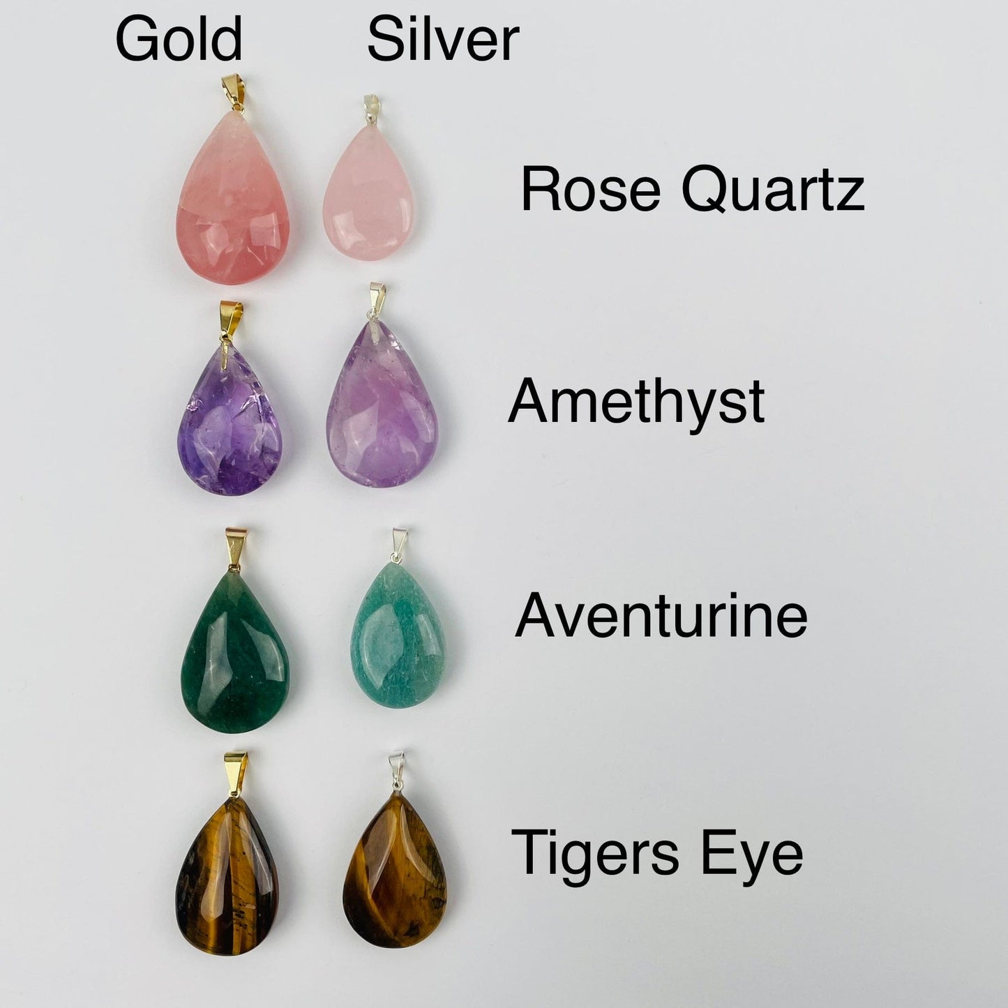 Crystal Teardrop Pendants