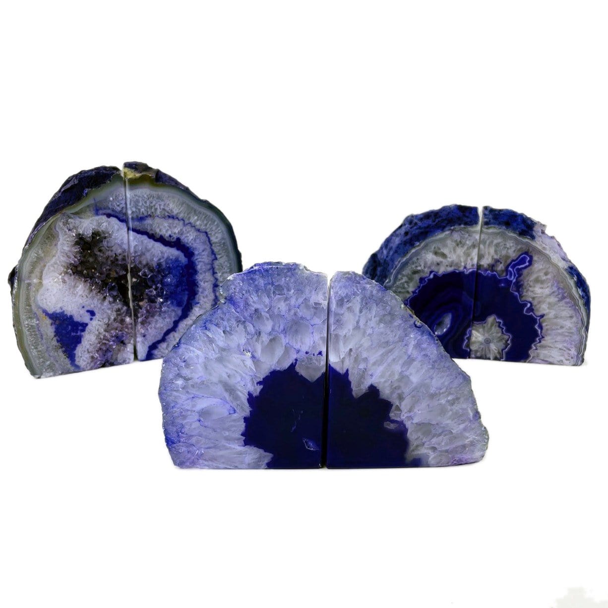 Agate Book Ends displayed to show variation.