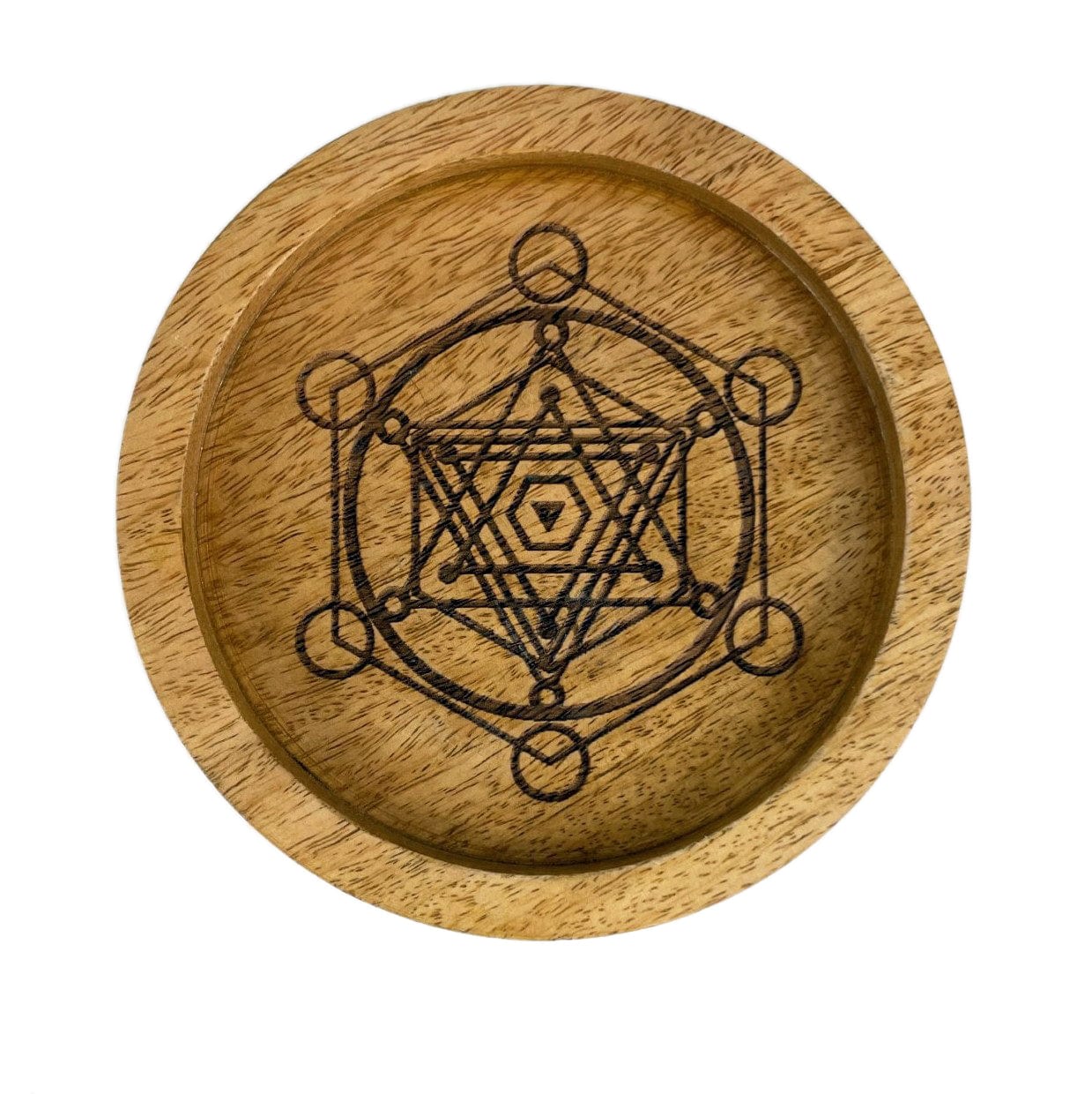 small Metatron Wood Tray in Mango Wood 