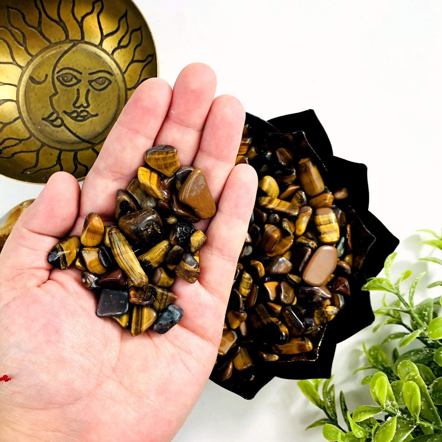 Small Tumbled stones in a hand