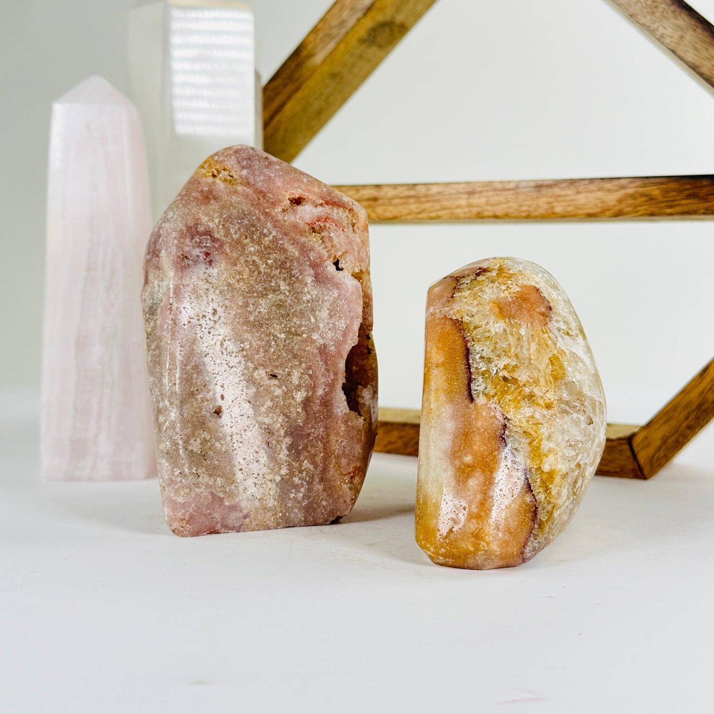 amethyst with decorations in the background