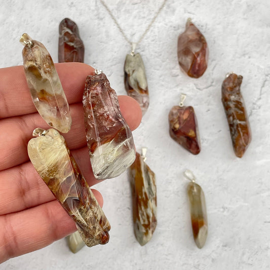 close up of the details on the pendants 