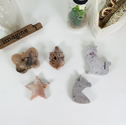 Pink amethyst Shapes - You Get All