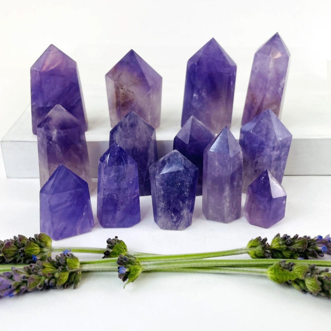 multiple Amethyst Stone Towers