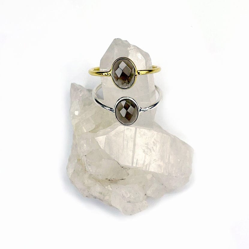 Gemstone Rings  - 2 on a crystal