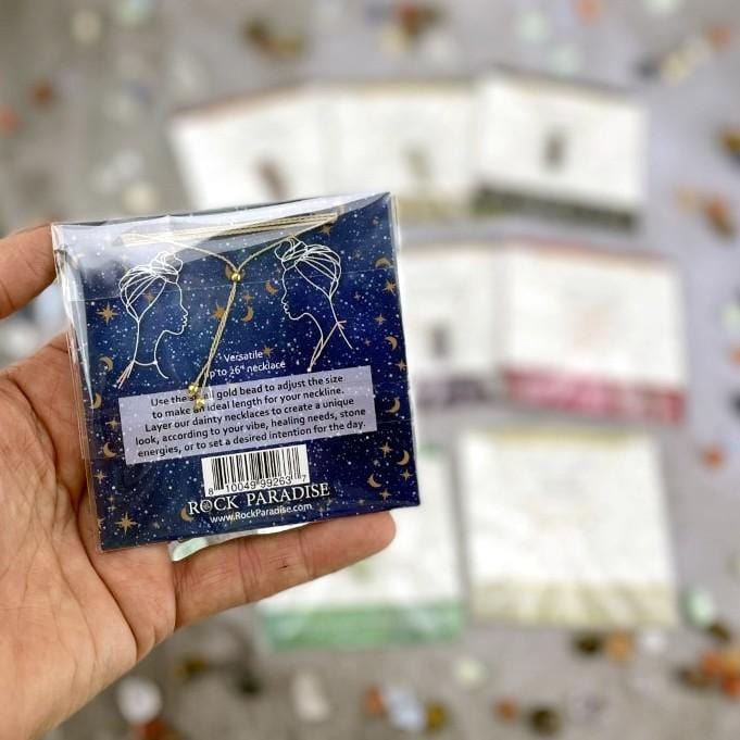 back side of the card has information on the crystal 