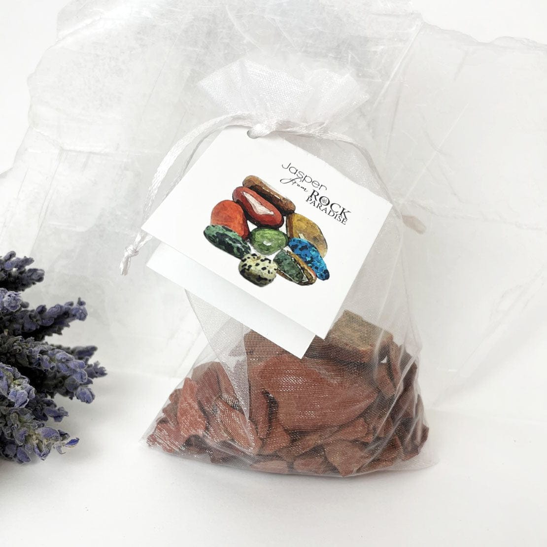 Red Jasper Stones - Tied & Tagged in an Organza Bag