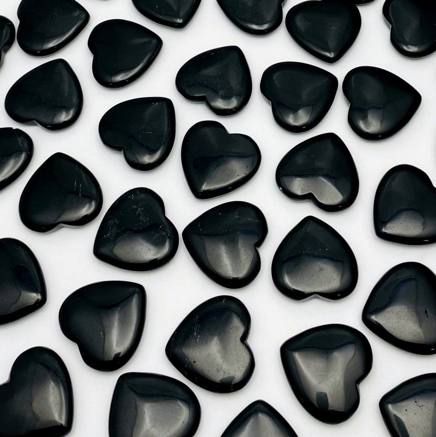 Black Obsidian Crystal Hearts - Heart shaped stone