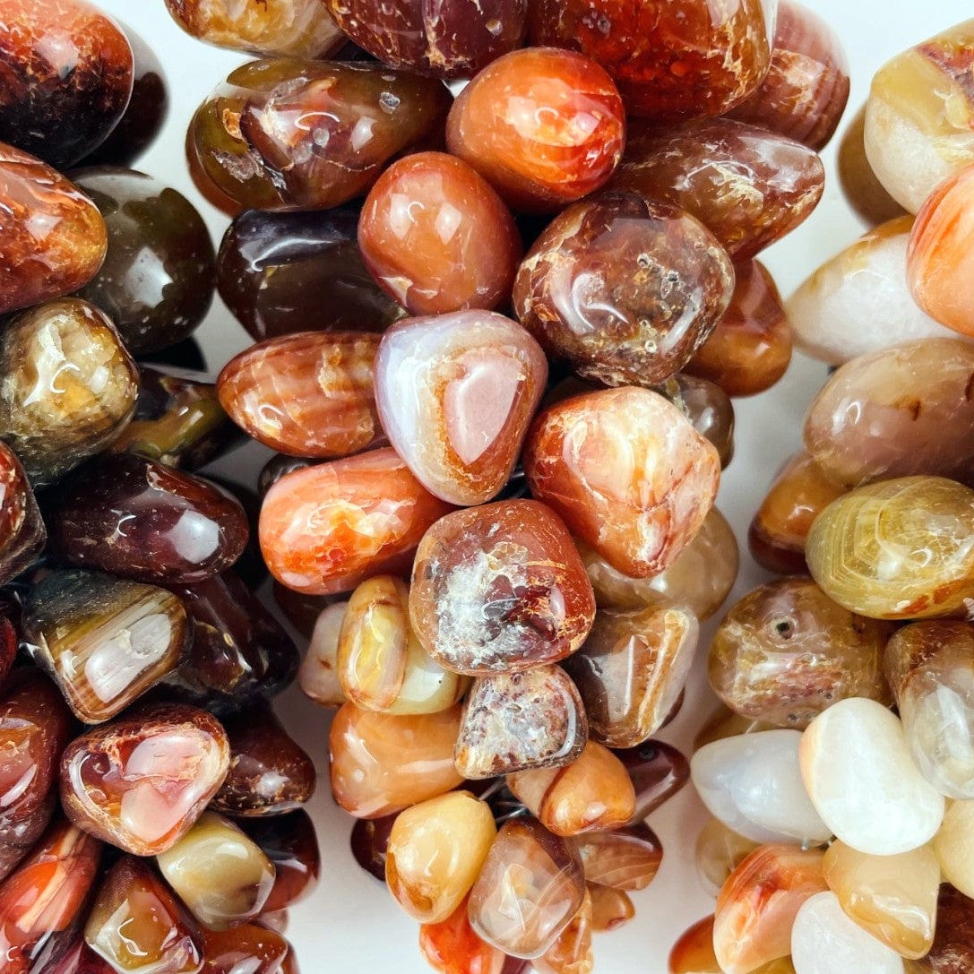 carnelian stone grapes up close