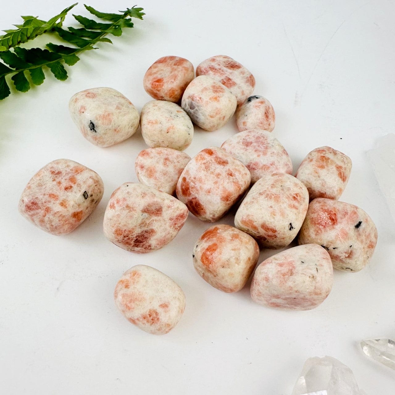 Tumbled Polished Sunstone Stone - 1/2 lb bag