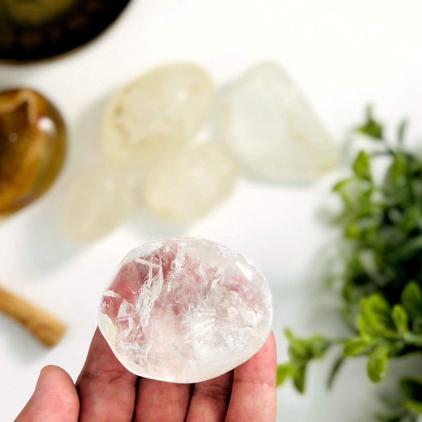 Crystal Quartz Tumbled Large Size  Gemstone - 1 lb bag