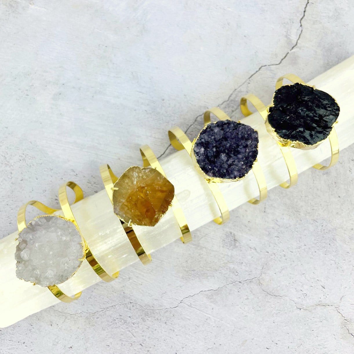 top view of bracelets