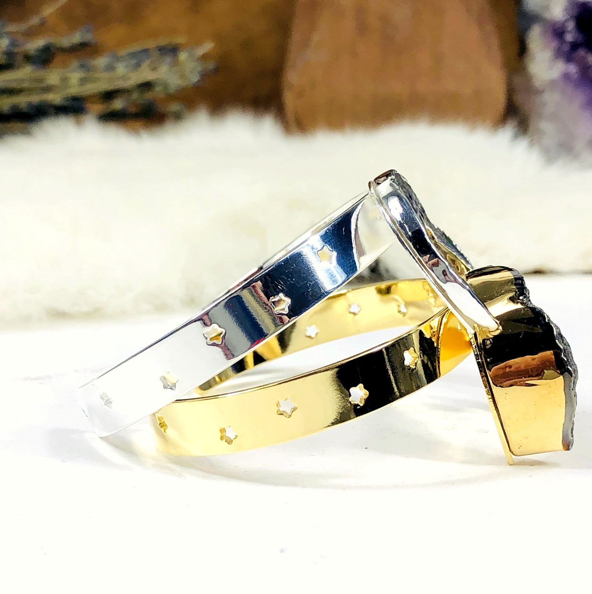 side view of bracelets