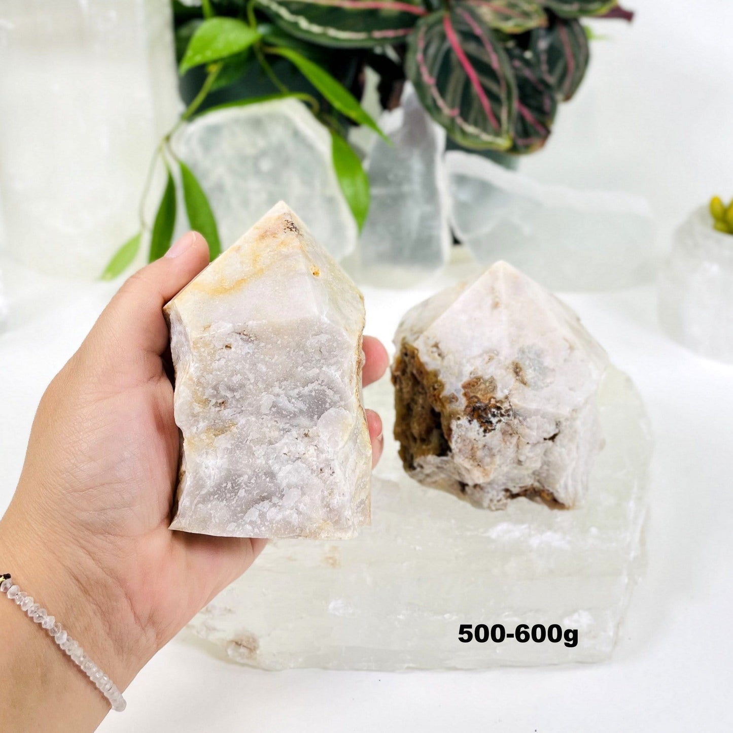 Pink Amethyst Point - Semi-polished Points shown here in 500-600g size