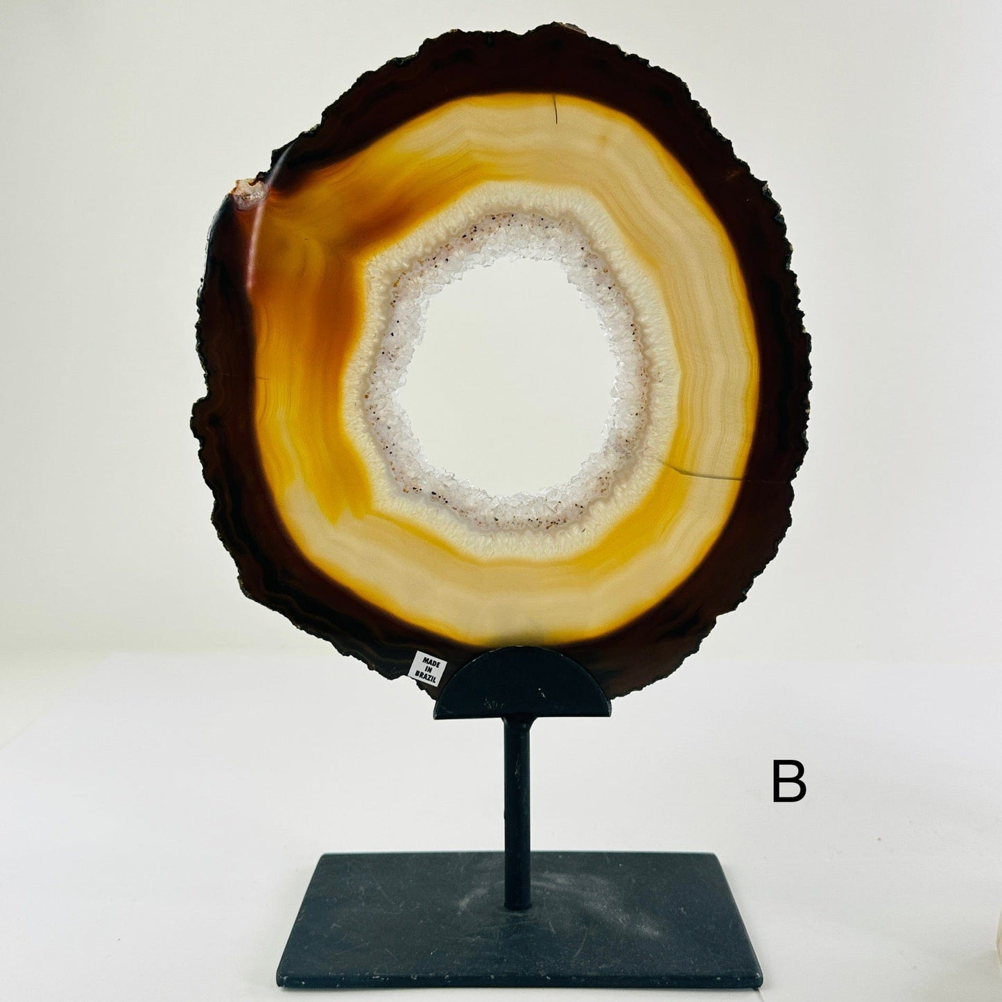 Agate Crystal Slice on Metal Stand - You Choose variant B labeled