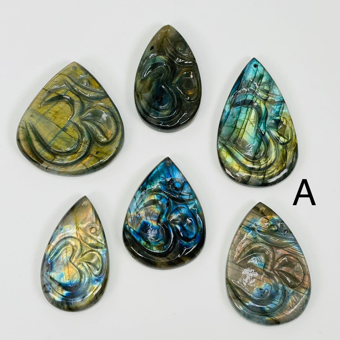 option A is for teardrop shaped pendants 