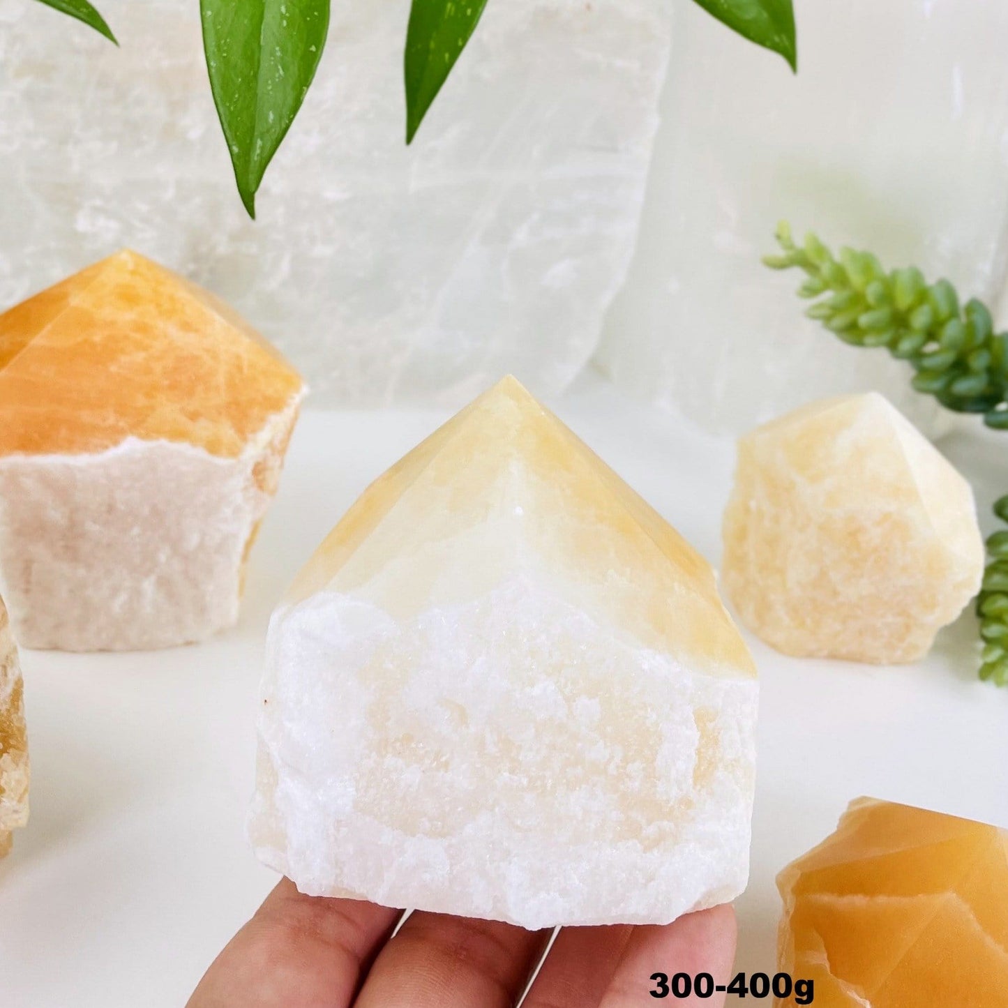 Orange Calcite Point - 300-400g