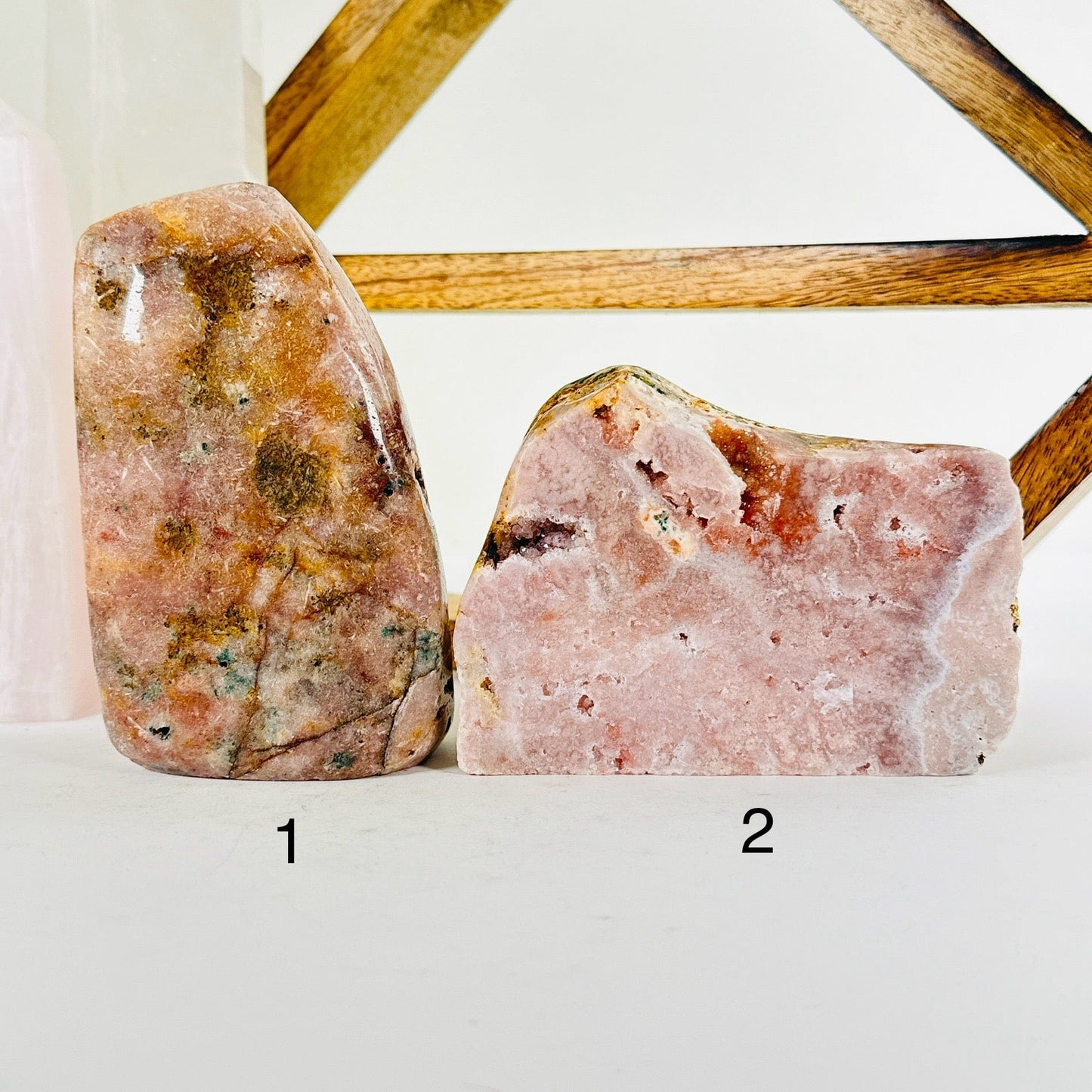 amethyst with decorations in the background