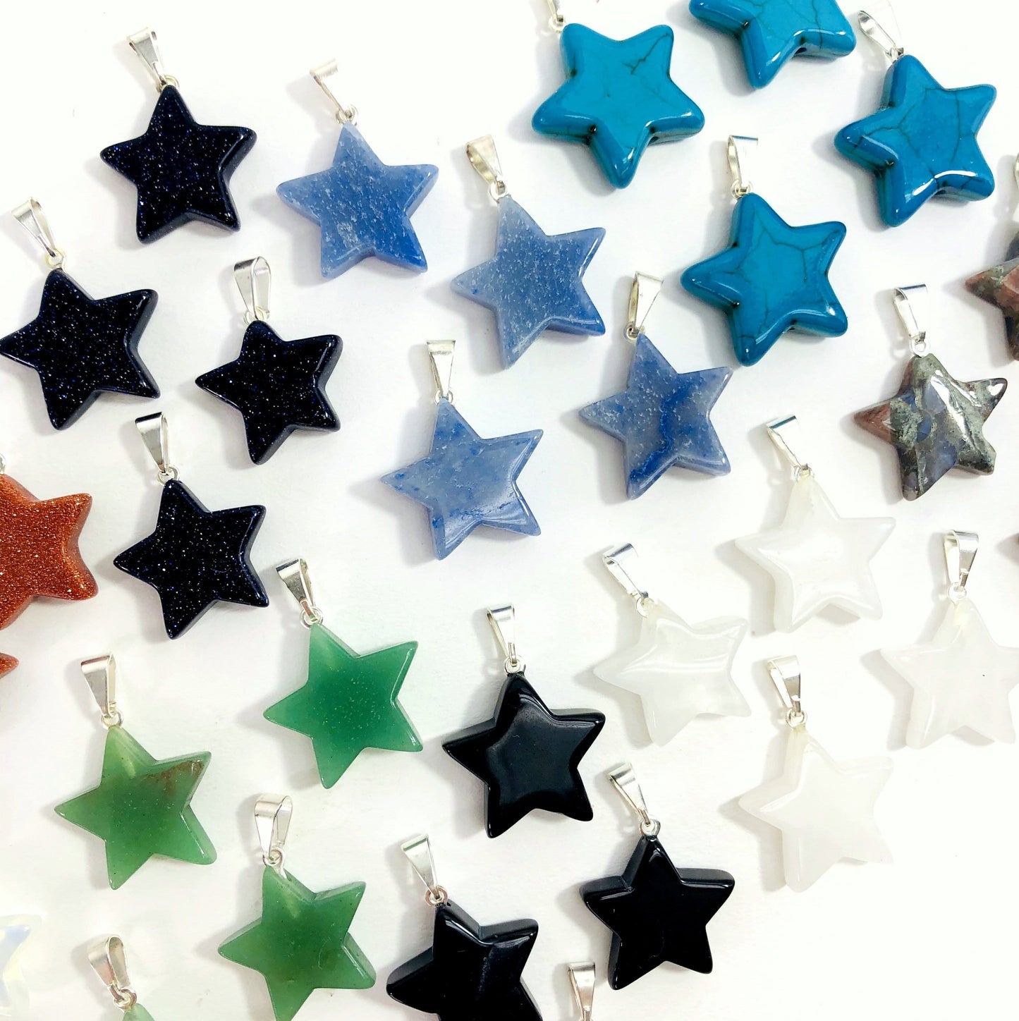 gemstone pendants come with a silver bail 