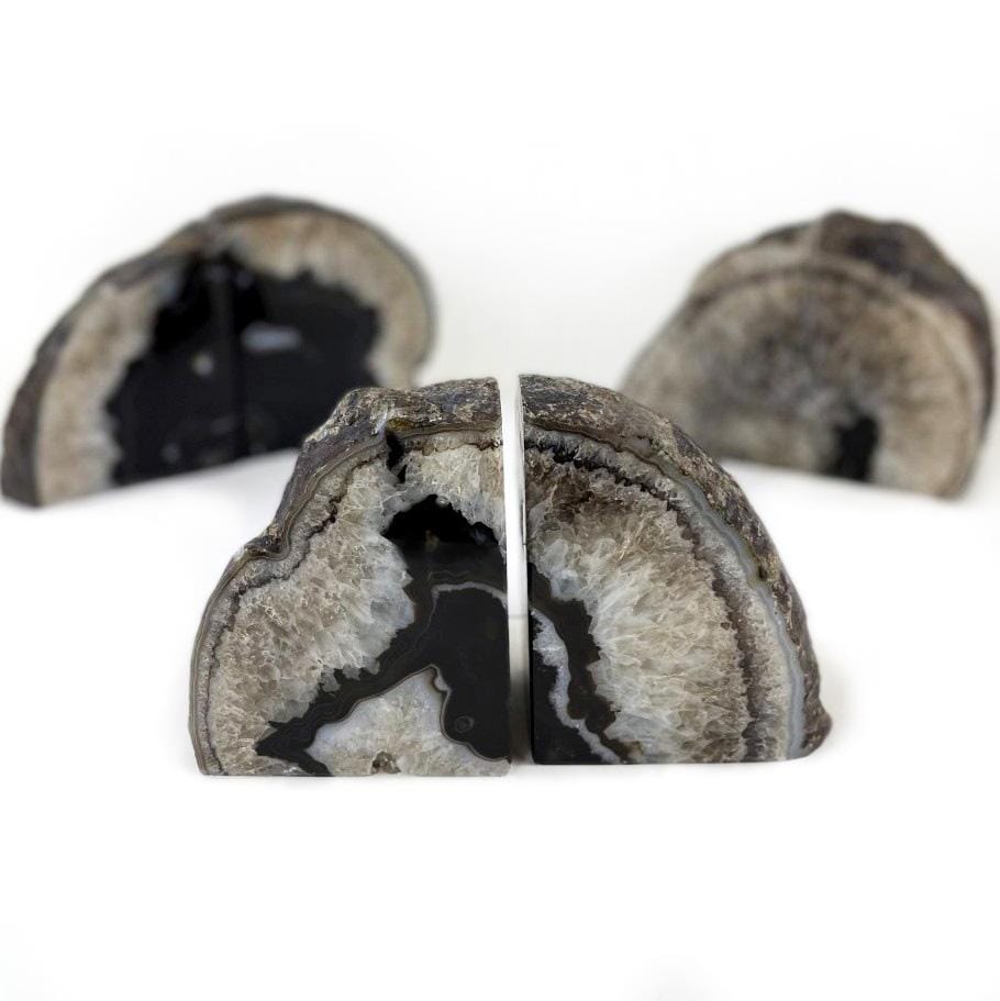 Black Agate Bookend Pair with others in background