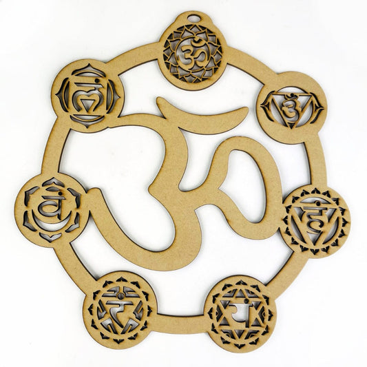 close up of wood crystal grid on white background